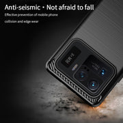 For Xiaomi Mi 11 Ultra MOFI Gentleness Series Brushed Texture Carbon Fiber Soft TPU Case(Red)
