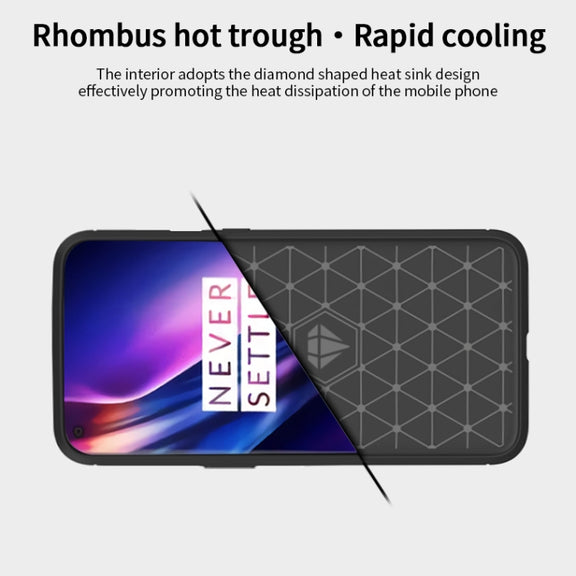For OnePlus 8 MOFI Gentleness Series Brushed Texture Carbon Fiber Soft TPU Case(Red)