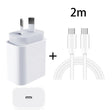 20W PD 3.0 Travel Fast Charger Power Adapter with USB-C / Type-C to Type-C Fast Charge Data Cable, AU Plug(2m) - free shipping - PMC TechLife - Order now!