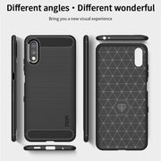 For Sony Xperia ACE ll MOFI Gentleness Series Brushed Texture Carbon Fiber Soft TPU Case(Blue)