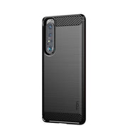 For Sony Xperia 1 lll MOFI Gentleness Series Brushed Texture Carbon Fiber Soft TPU Case(Black)