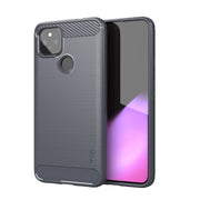 For Google Pixel 5a 5G MOFI Gentleness Series Brushed Texture Carbon Fiber Soft TPU Case(Grey)