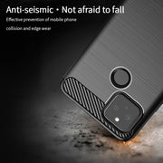 For Google Pixel 5a 5G MOFI Gentleness Series Brushed Texture Carbon Fiber Soft TPU Case(Red)