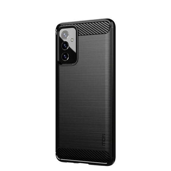 For Samsung Galaxy A82 / Quantum2 MOFI Gentleness Series Brushed Texture Carbon Fiber Soft TPU Case(Black)