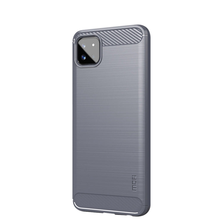 For Samsung Galaxy A22 5G MOFI Gentleness Series Brushed Texture Carbon Fiber Soft TPU Case(Gray)