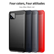 For Samsung Galaxy A22 5G MOFI Gentleness Series Brushed Texture Carbon Fiber Soft TPU Case(Gray)