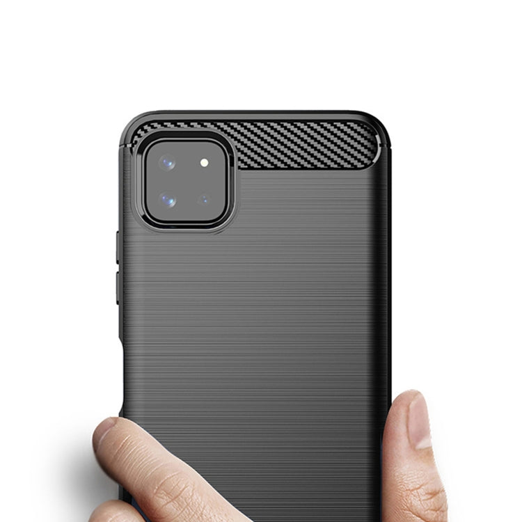 For Samsung Galaxy A22 5G MOFI Gentleness Series Brushed Texture Carbon Fiber Soft TPU Case(Gray)