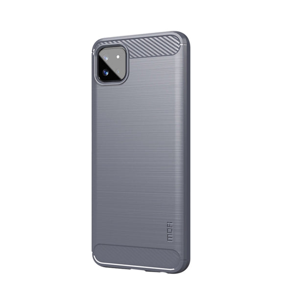 For Samsung Galaxy A22 5G MOFI Gentleness Series Brushed Texture Carbon Fiber Soft TPU Case(Gray)