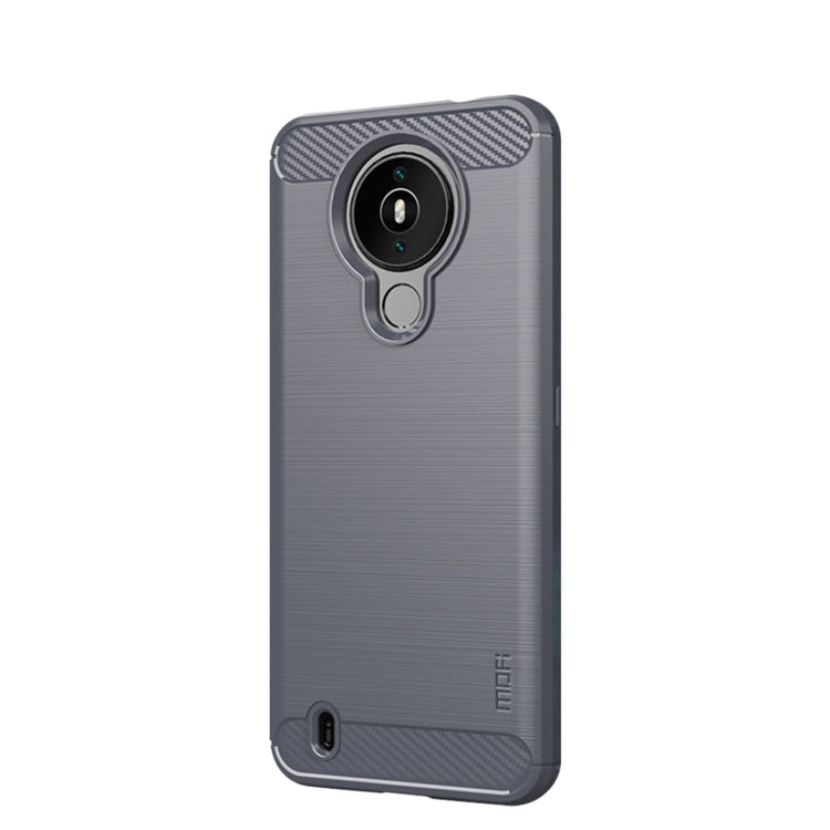 For Nokia 1.4 MOFI Gentleness Series Brushed Texture Carbon Fiber Soft TPU Case(Gray)