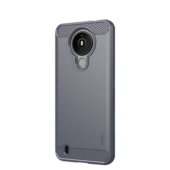 For Nokia 1.4 MOFI Gentleness Series Brushed Texture Carbon Fiber Soft TPU Case(Gray)
