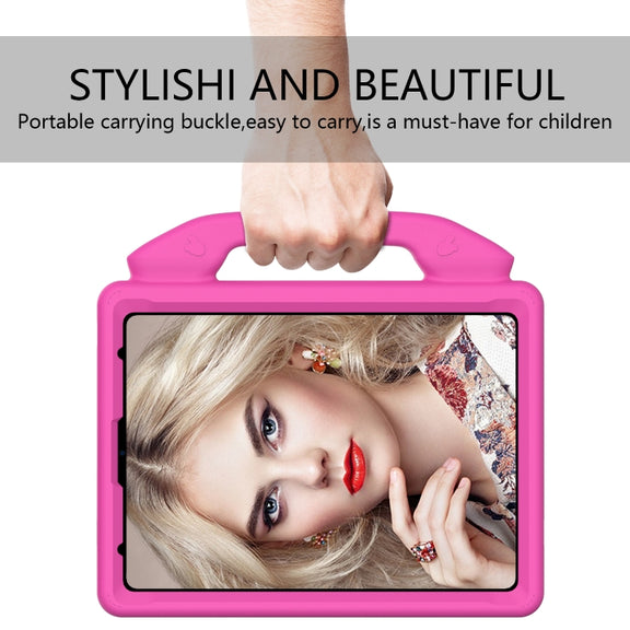 For iPad Pro 11 2022 / 2021 Children EVA Shockproof Tablet Case with Thumb Bracket(Rose Red)