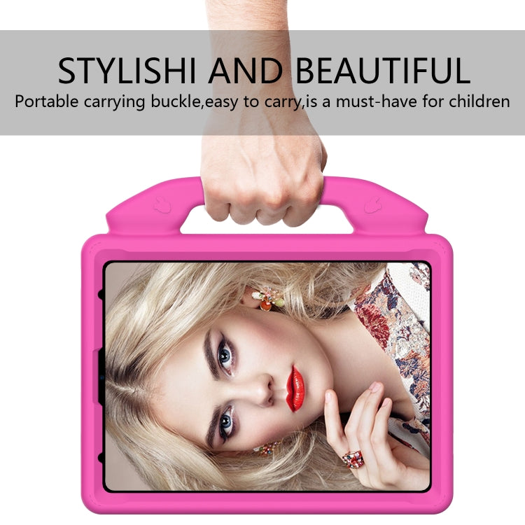 For iPad Pro 11 2022 / 2021 Children EVA Shockproof Tablet Case with Thumb Bracket(Rose Red)