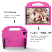 For iPad Pro 11 2022 / 2021 Children EVA Shockproof Tablet Case with Thumb Bracket(Rose Red)