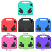 For iPad Pro 11 2022 / 2021 Children EVA Shockproof Tablet Case with Thumb Bracket(Rose Red)