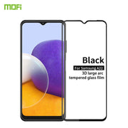 For Samsung Galaxy A22 5G MOFI 9H 3D Explosion-proof Curved Screen Tempered Glass Film(Black)