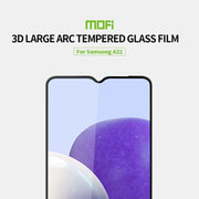 For Samsung Galaxy A22 5G MOFI 9H 3D Explosion-proof Curved Screen Tempered Glass Film(Black)