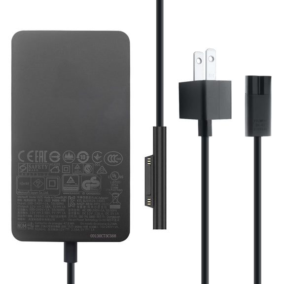 36W 12V 2.58A / 5V 1A AC Adapter Charger for Microsoft Surface Pro 3 / 4, US Plug