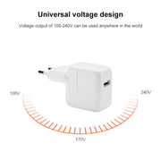 XJ-12W 12W USB Port Travel Charger for iPad Series / iPod Series / iPhone Series , EU Plug