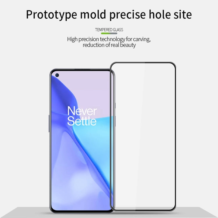 For OnePlus 9 / 9R MOFI 9H 3D Explosion-proof Curved Screen Tempered Glass Film(Black)