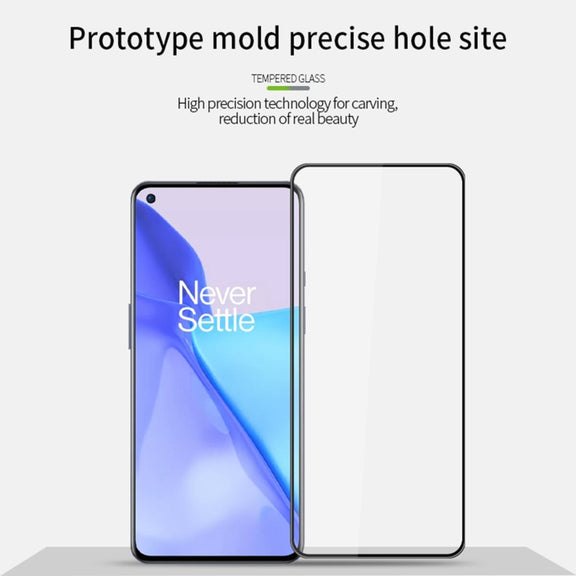 For OnePlus 9 / 9R MOFI 9H 3D Explosion-proof Curved Screen Tempered Glass Film(Black)