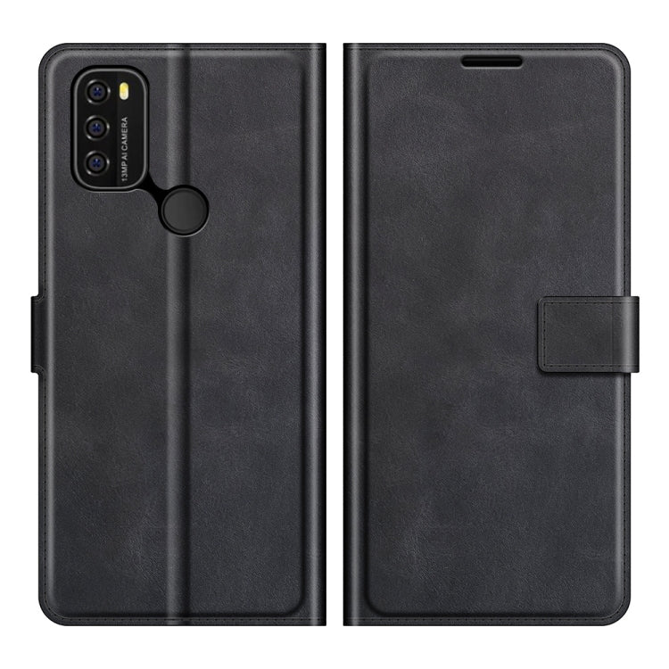 For Blackview A70 Retro Calf Pattern Buckle Horizontal Flip Leather Case with Holder & Card Slots & Wallet(Black)