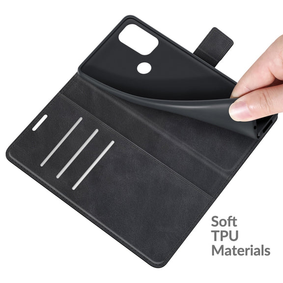 For Blackview A70 Retro Calf Pattern Buckle Horizontal Flip Leather Case with Holder & Card Slots & Wallet(Black)