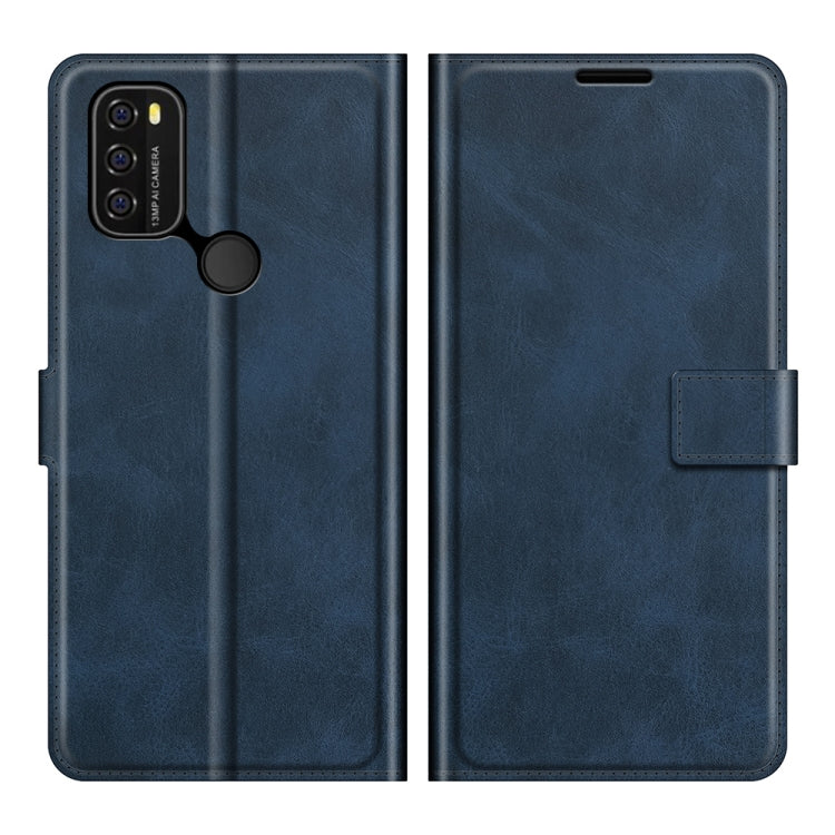 For Blackview A70 Retro Calf Pattern Buckle Horizontal Flip Leather Case with Holder & Card Slots & Wallet(Blue)