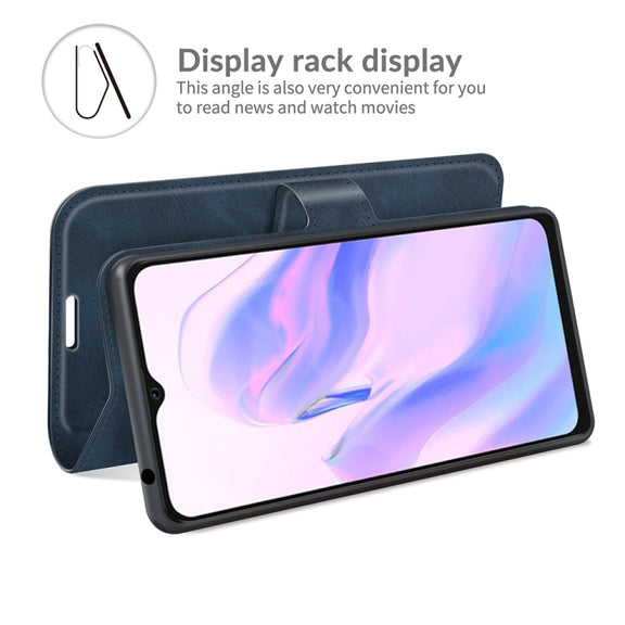 For Blackview A70 Retro Calf Pattern Buckle Horizontal Flip Leather Case with Holder & Card Slots & Wallet(Blue)