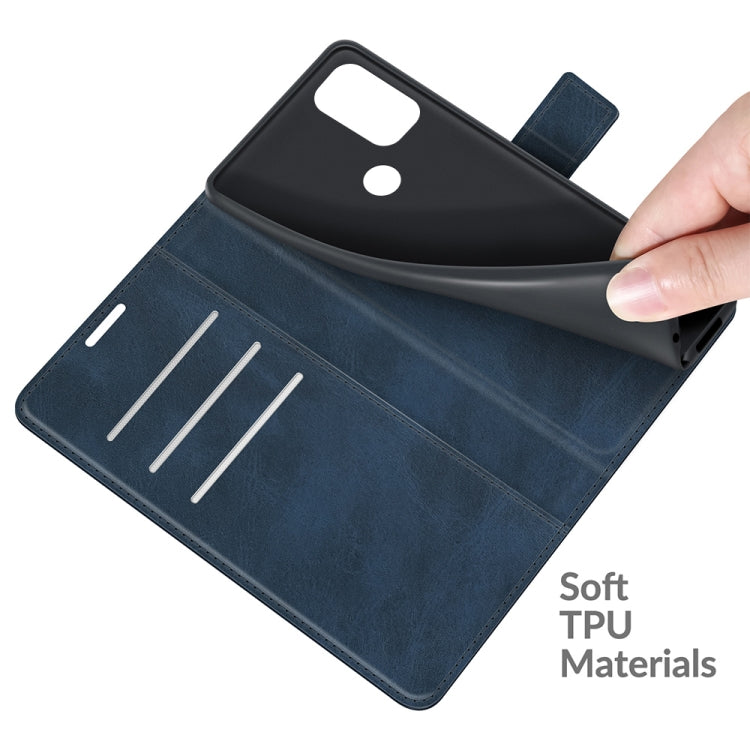 For Blackview A70 Retro Calf Pattern Buckle Horizontal Flip Leather Case with Holder & Card Slots & Wallet(Blue)