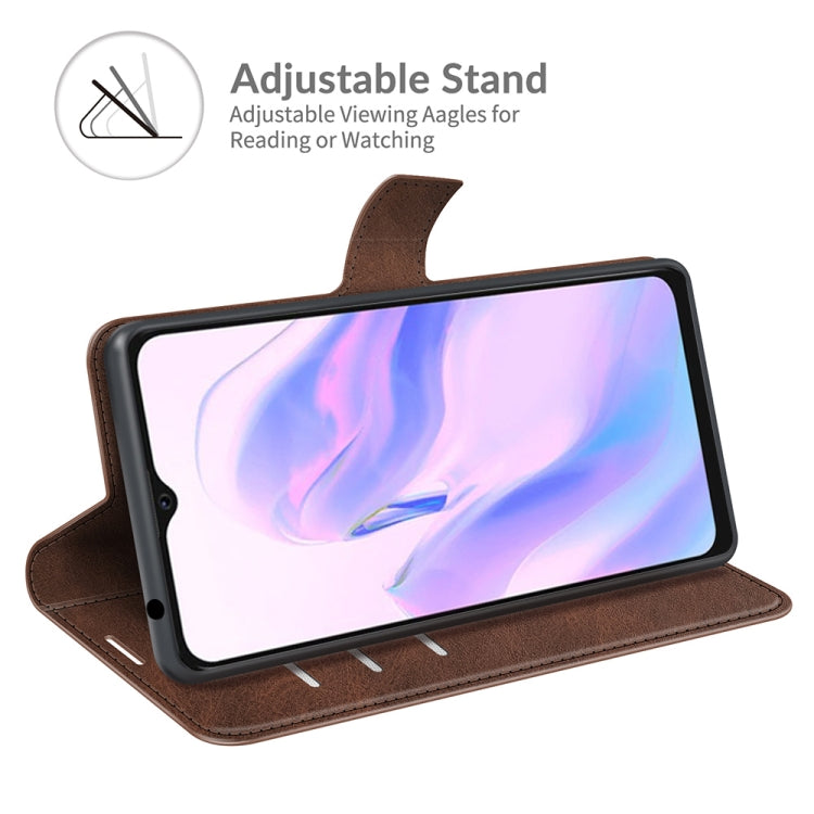 For Blackview A70 Retro Calf Pattern Buckle Horizontal Flip Leather Case with Holder & Card Slots & Wallet(Dark Brown)