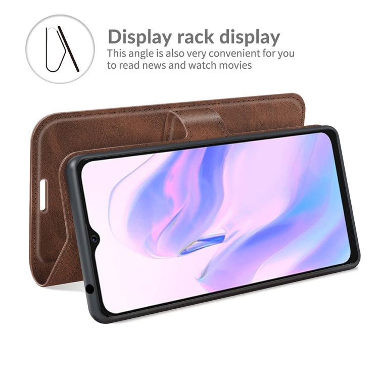 For Blackview A70 Retro Calf Pattern Buckle Horizontal Flip Leather Case with Holder & Card Slots & Wallet(Dark Brown)