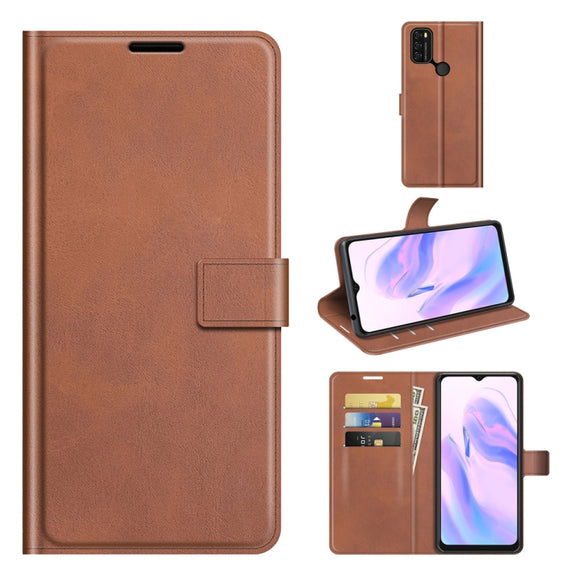 For Blackview A70 Retro Calf Pattern Buckle Horizontal Flip Leather Case with Holder & Card Slots & Wallet(Light Brown)