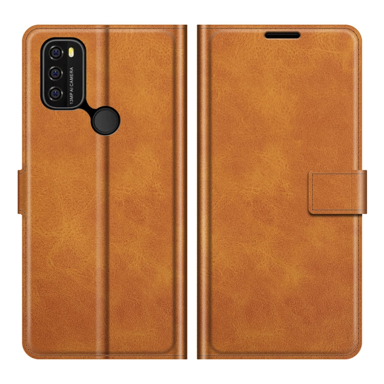 For Blackview A70 Retro Calf Pattern Buckle Horizontal Flip Leather Case with Holder & Card Slots & Wallet(Yellow)