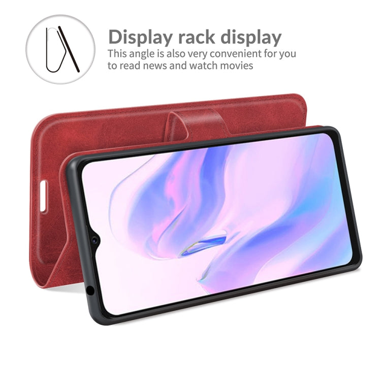 For Blackview A70 Retro Calf Pattern Buckle Horizontal Flip Leather Case with Holder & Card Slots & Wallet(Red)