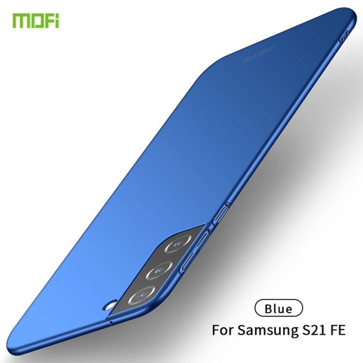 For Samsung Galaxy S21 FE MOFI Frosted PC Ultra-thin Hard Case(Blue)