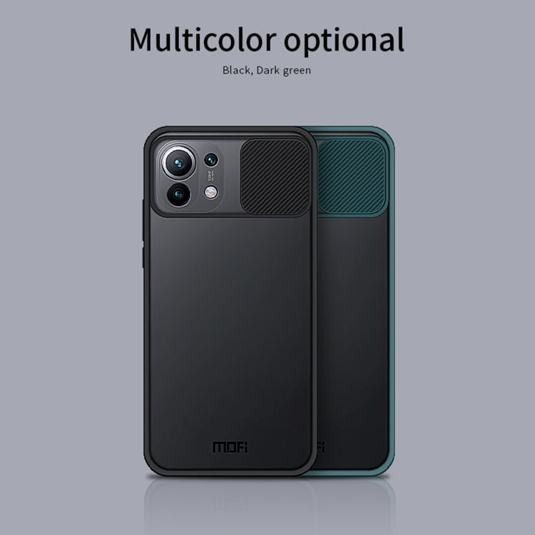 For Xiaomi Mi 11 MOFI Xing Dun Series Translucent Frosted PC + TPU Privacy Anti-glare Shockproof All-inclusive Protective Case(Black)