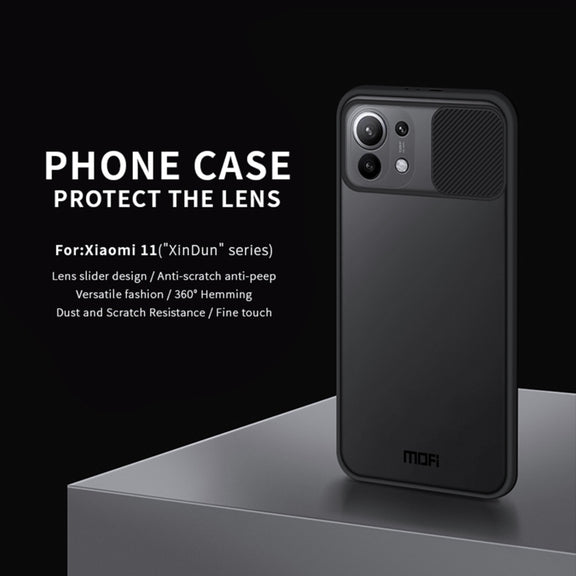 For Xiaomi Mi 11 MOFI Xing Dun Series Translucent Frosted PC + TPU Privacy Anti-glare Shockproof All-inclusive Protective Case(Black)