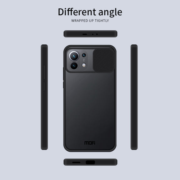 For Xiaomi Mi 11 MOFI Xing Dun Series Translucent Frosted PC + TPU Privacy Anti-glare Shockproof All-inclusive Protective Case(Black)