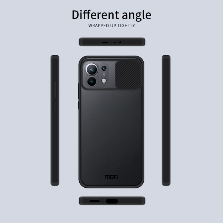 For Xiaomi Mi 11 MOFI Xing Dun Series Translucent Frosted PC + TPU Privacy Anti-glare Shockproof All-inclusive Protective Case(Black)