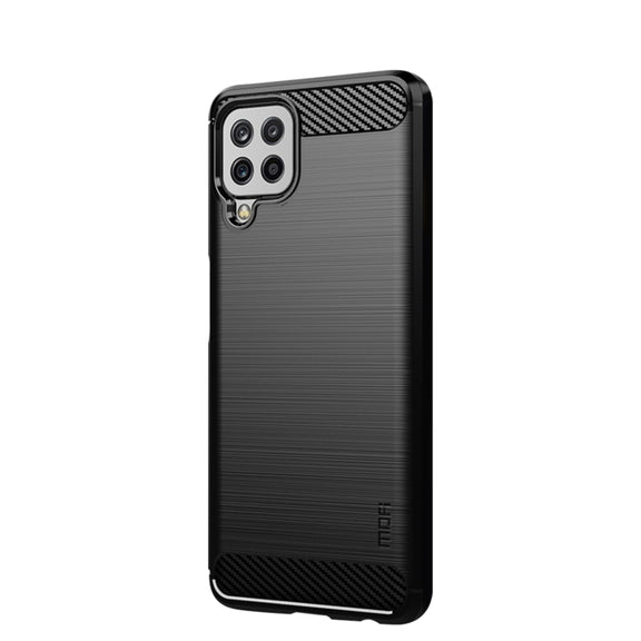 For Samsung Galaxy A22 4G MOFI Gentleness Series Brushed Texture Carbon Fiber Soft TPU Case(Black)