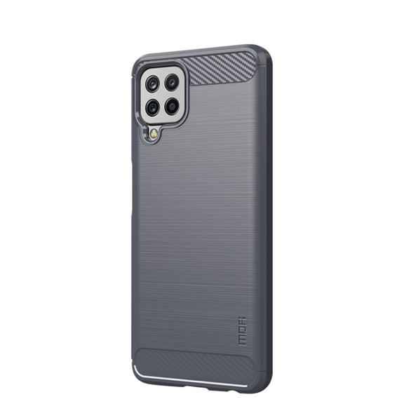 For Samsung Galaxy A22 4G MOFI Gentleness Series Brushed Texture Carbon Fiber Soft TPU Case(Gray)