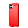 For Samsung Galaxy A22 4G MOFI Gentleness Series Brushed Texture Carbon Fiber Soft TPU Case(Red) - Galaxy Phone Cases by MOFI | Online Shopping South Africa | PMC TechLife | Buy Now Pay Later Mobicred