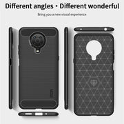 For Nokia G10 / G20 / 6.3 MOFI Gentleness Series Brushed Texture Carbon Fiber Soft TPU Case(Red)