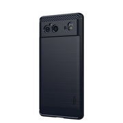For Google Pixel 6 MOFI Gentleness Series Brushed Texture Carbon Fiber Soft TPU Case(Blue)
