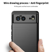 For Google Pixel 6 MOFI Gentleness Series Brushed Texture Carbon Fiber Soft TPU Case(Gray)