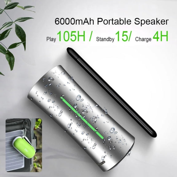 EWA A115 Portable Metal Bluetooth Speaker 105H Power Hifi Stereo Outdoor Subwoofer(Gold)