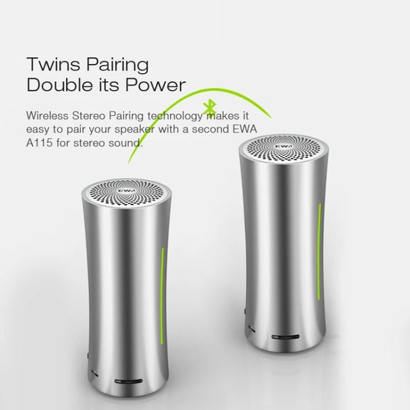 EWA A115 Portable Metal Bluetooth Speaker 105H Power Hifi Stereo Outdoor Subwoofer(Gold)