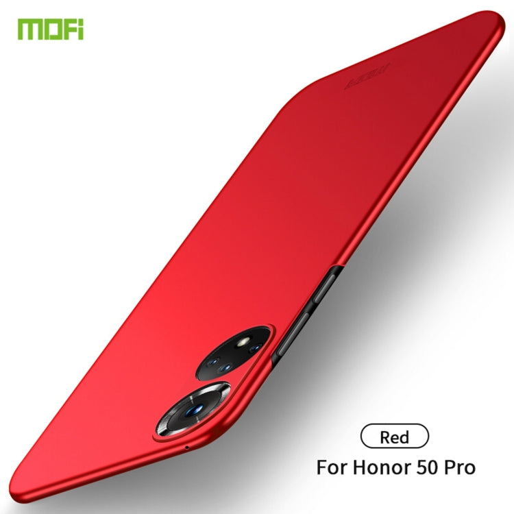 For Honor 50 Pro MOFI Frosted PC Ultra-thin Hard Case(Red)