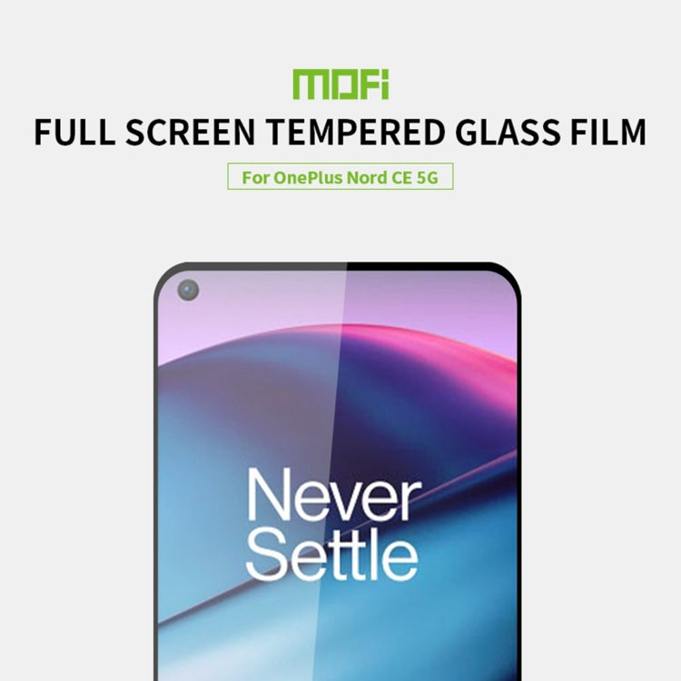 For OnePlus Nord CE 5G MOFI 9H 2.5D Full Screen Tempered Glass Film(Black)