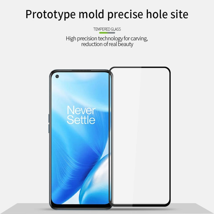 For OnePlus Nord N200 MOFI 9H 2.5D Full Screen Tempered Glass Film(Black)